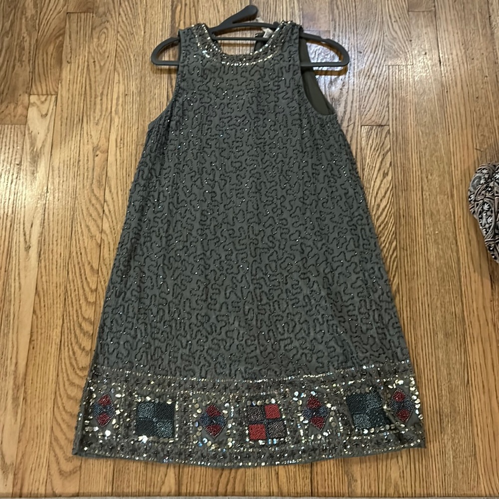 Anthropologie beaded shift dress